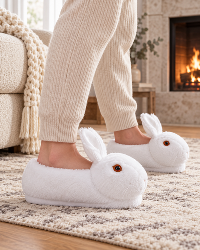 Women White Rabbit Animal 3D Slipper