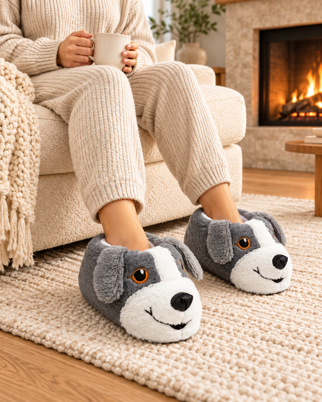 Women Gry Animal 3D Slipper