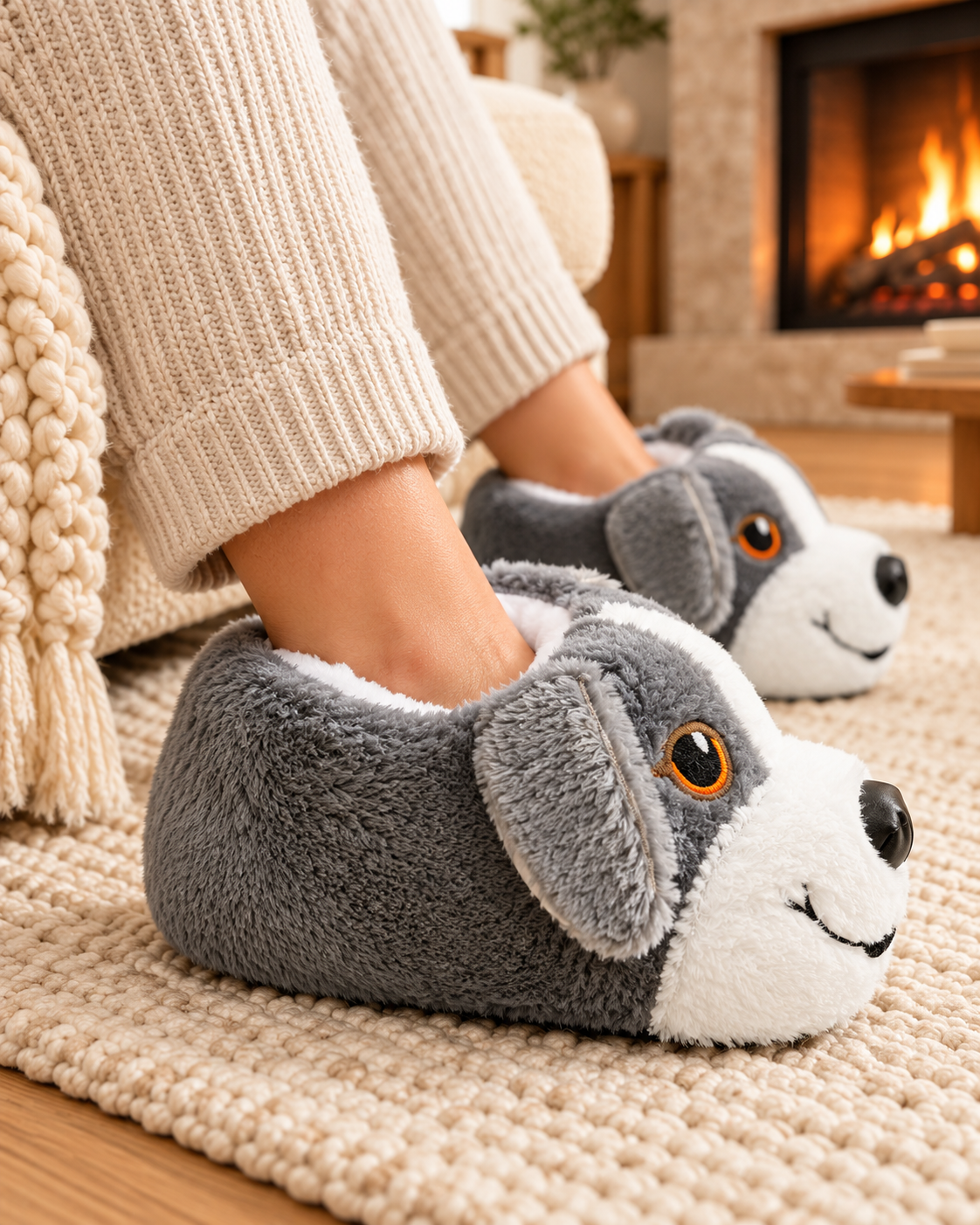 Women Gry Animal 3D Slipper